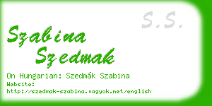 szabina szedmak business card